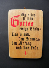 Religiöses Bild mit Christlichem Spruch Holzbild zum Aufhängen Spruchbild