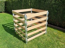 Alu Holz Komposter 90 x 90 x