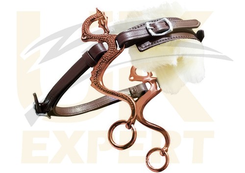 Rosegold gebisslose trense - rosegold,