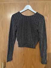 Langarmshirt Glitzer Schwarz