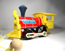 Fisher Price Vintage Nachziehlokomotive 643 Dampflok Funktionen okay 1964