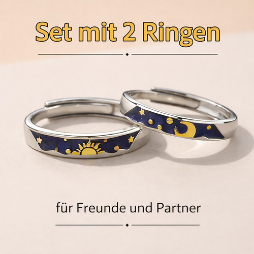 Sonne mond ring set 2er - sonne,