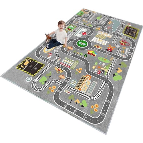 Kinderspielteppich auto stadt - auto,