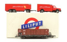 H0 Liliput 217 05 Hochbordwagen DRG Ep.2 OVP mit Henschel Lastzug