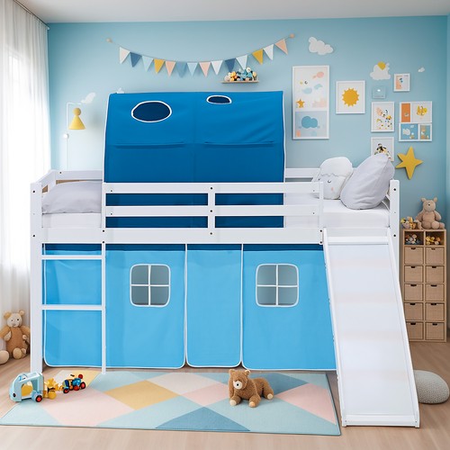 Hochbett 90x200 kinderbett mit - kinderbett,