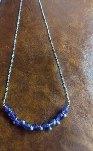 Amethyst halskette silber - amethyst, halskette,