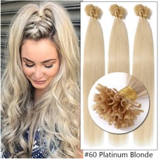 200 Strähnen Russisch Remy Echthaar Bonding Keratin Extensions Haarverlängerung