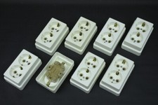 unbenutzte alte Steckdose Doppelsteckdose Aufputz DDR Vintage 2fach 