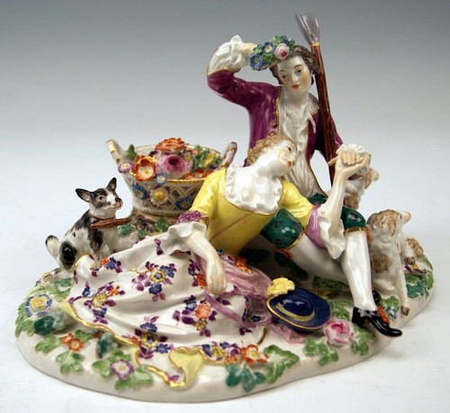 Meissen schäfer figur gruppe - schÄfer,