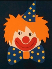 Fensterbild Tonkarton Clown