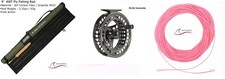TOP Fliegenruten-Set / Rute-Archer 9044 +Rolle Ex-ALC 3/4 + Schnur WF4F Pink
