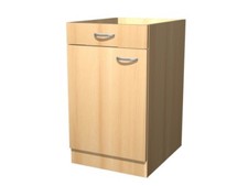 Küchenunterschrank ohne Arbeitsplatte - 50 cm breit - Buche – Namu
