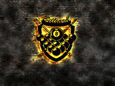 3D Wandschild Billard Snooker Tischbild keine Emaille Metall Leuchtreklame Aufkleber