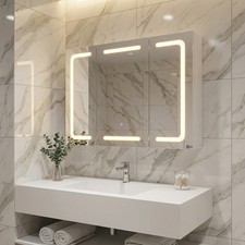 80 x 60cm LED Badspiegel mit