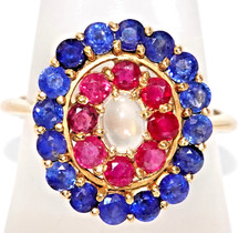Ring Gold Saphir Rubin 2.0ct