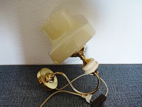 Vintage wandlampe messing - wandlampe,