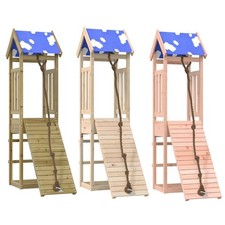 Spielturm mit Rutsche Massivholz Spielplatz Outdoor Garten Kinder Kletterturm