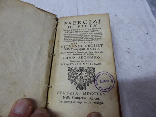 Antikes buch esercizj - buch,