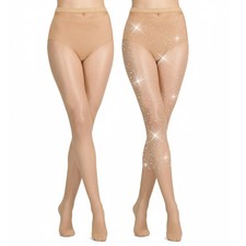 2 Paar Glitzer Strumpfhosen