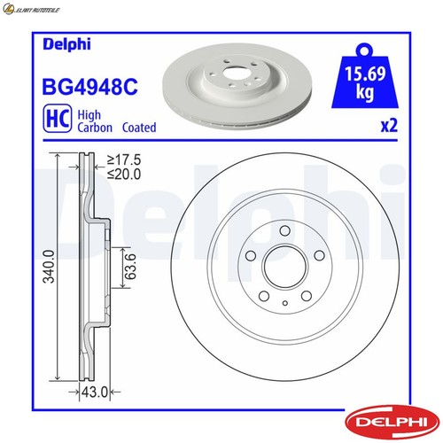 Bremsscheibe bg4948c für - bremsscheibe,