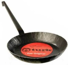 Eisenpfanne Original Turk, 65230, geschmiedet 28 cm, Hakenstiel, hoher Rand