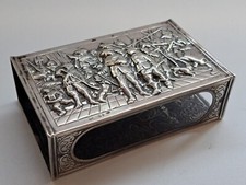 24-3-3 Kamin-Streichholzschachtelhülle Vesta Case Silber 833 Niederlande 1934