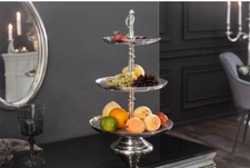 ?ETAGERE Hochzeit ? ESSEN 3 Etagen, 50 cm, Aluminium | Servierplatte Feier  ?