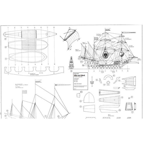 Bauplan adler von lübeck - bauplan,