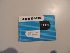 Zündapp 175S Fahrerhandbuch Betriebsanleitung Bedienung und Pflege 05.1956