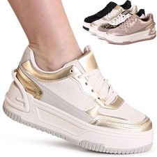 Damen Plateau Sneaker Skater