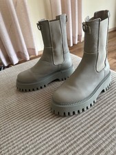 BRONX NEU* Boots Chelsea hellgrau Plateau Echtleder  Gr 37