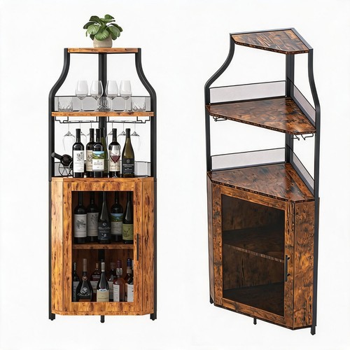 Eck weinregal mit glashalter - eck-weinregal,