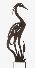 Gartenstecker Reiher Kranich Deko Metall Vogel Beet Stecker Skulptur Figur