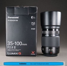 Panasonic Lumix G X Vario 35-100 mm F2.8 II Power O.I.S. Schwarz Sehr Gut OVP