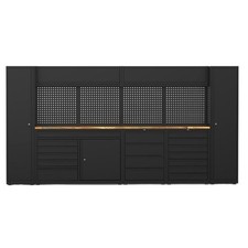 Werkzeugschrank mit Arbeitsplatte & Lochwand | 2025×4000×550 mm | Werkzeugwand