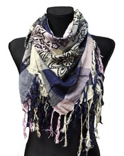 Vierecktuch Schal Palituch Halstuch Tuch Stola Fransen Faltens​chal Unisex Neu