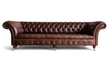 Chesterfield Braun Couch Sofa