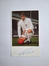 Autogrammkarte handsigniert Geoff Hurst ENGLAND Weltmeister 1966  alte KARTE !!!