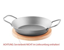 Grillmeister Pfanne Grillen Eisen Bratpfanne ohne Servierbrett Ø 20 cm