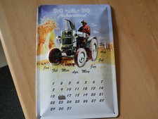 Traktor ,MAN Ackerdiesel , Blechschild , Dauerkalender  , Sammler.