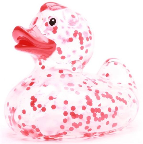 Badeente glitzer rot - badeente,