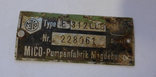 Altes ddr alu typenschild - ddr,