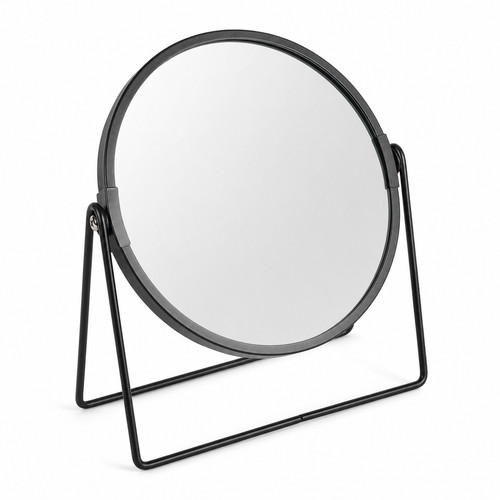 Kosmetikspiegel rund schwarz - rund,