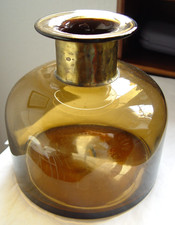 °°° VASE DESIGN GLAS BRAUN