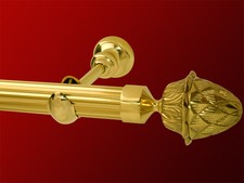 Curtain Pole Brass Solid Gloss