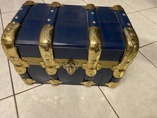 Prinzessinnentruhe Holztruhe Truhe Holz Schatzkiste Metall Schmucktruhe Blau