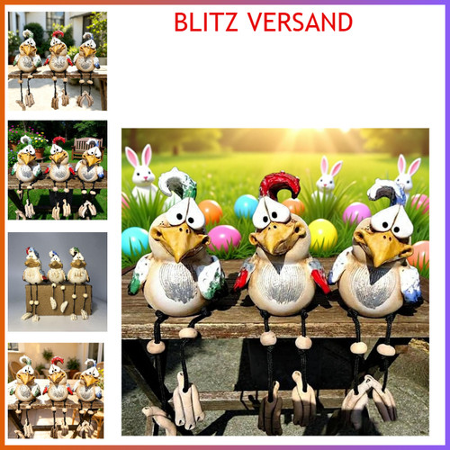 Huhn deko gartenfigur keramik - deko,