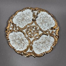 Meissen Prunkteller Gold Teller Knaufzeit 19. Jahrhundert 22 cm