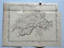 Antike Landkarte Schweiz um