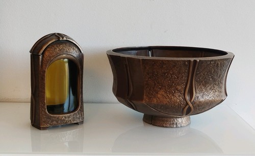 Bronze grabschale grablicht - bronze, +
